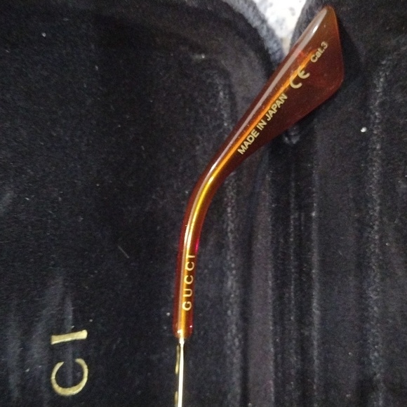 Authentic Gucci sunglasses LIKE NEW Gold frames with tortoise shell rims - Picture 5 of 12